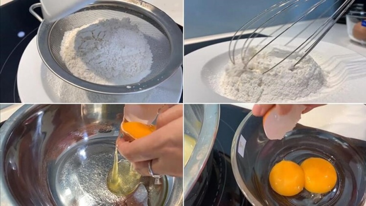 cách làm bánh bông lan không cần bột nở
