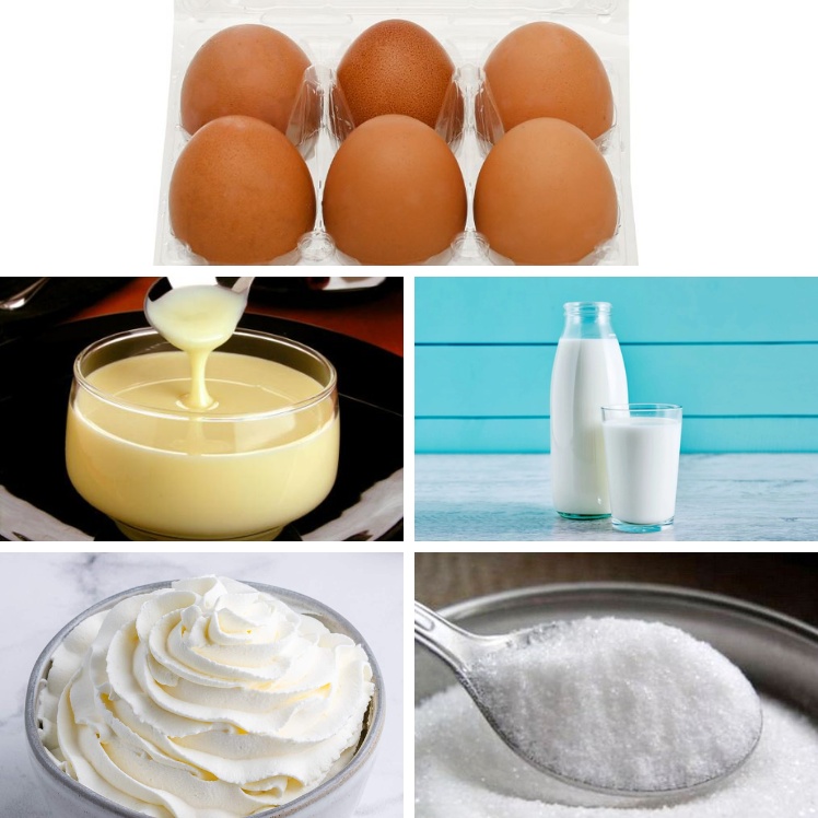 nguyên liệu làm kem trứng sữa