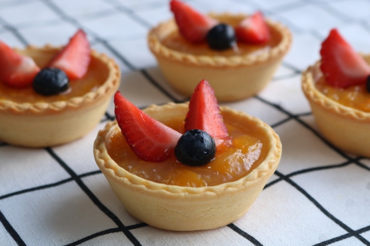 Thành phẩm bánh tart đào