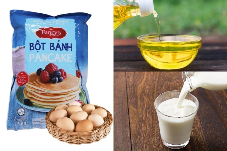 Nguyên liệu cần chuẩn bị để làm bánh pancake