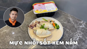 Mực Nhồi Sốt Kem Nấm
