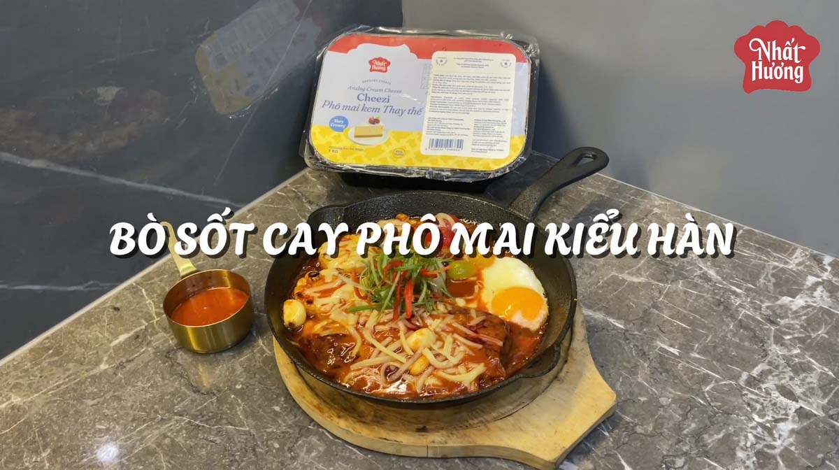 Công thức Bò Sốt Cay Phô Mai Kiểu Hàn, vị ngon tinh tế