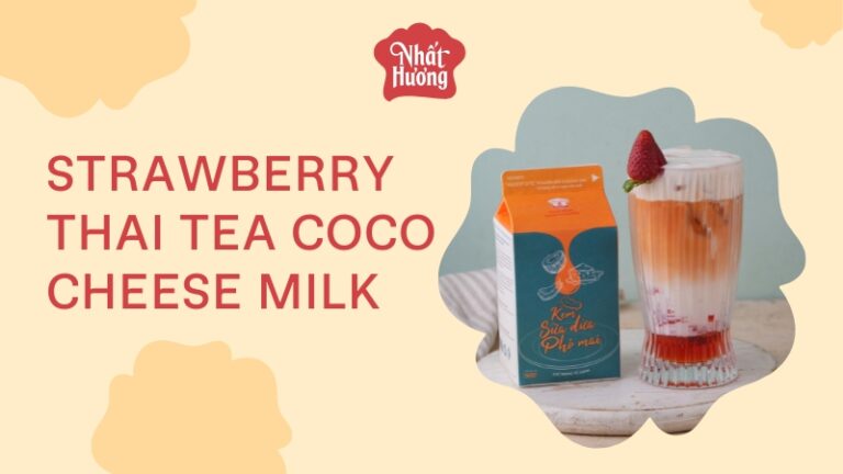 Strawberry Thai Tea Coco Cheese Milk