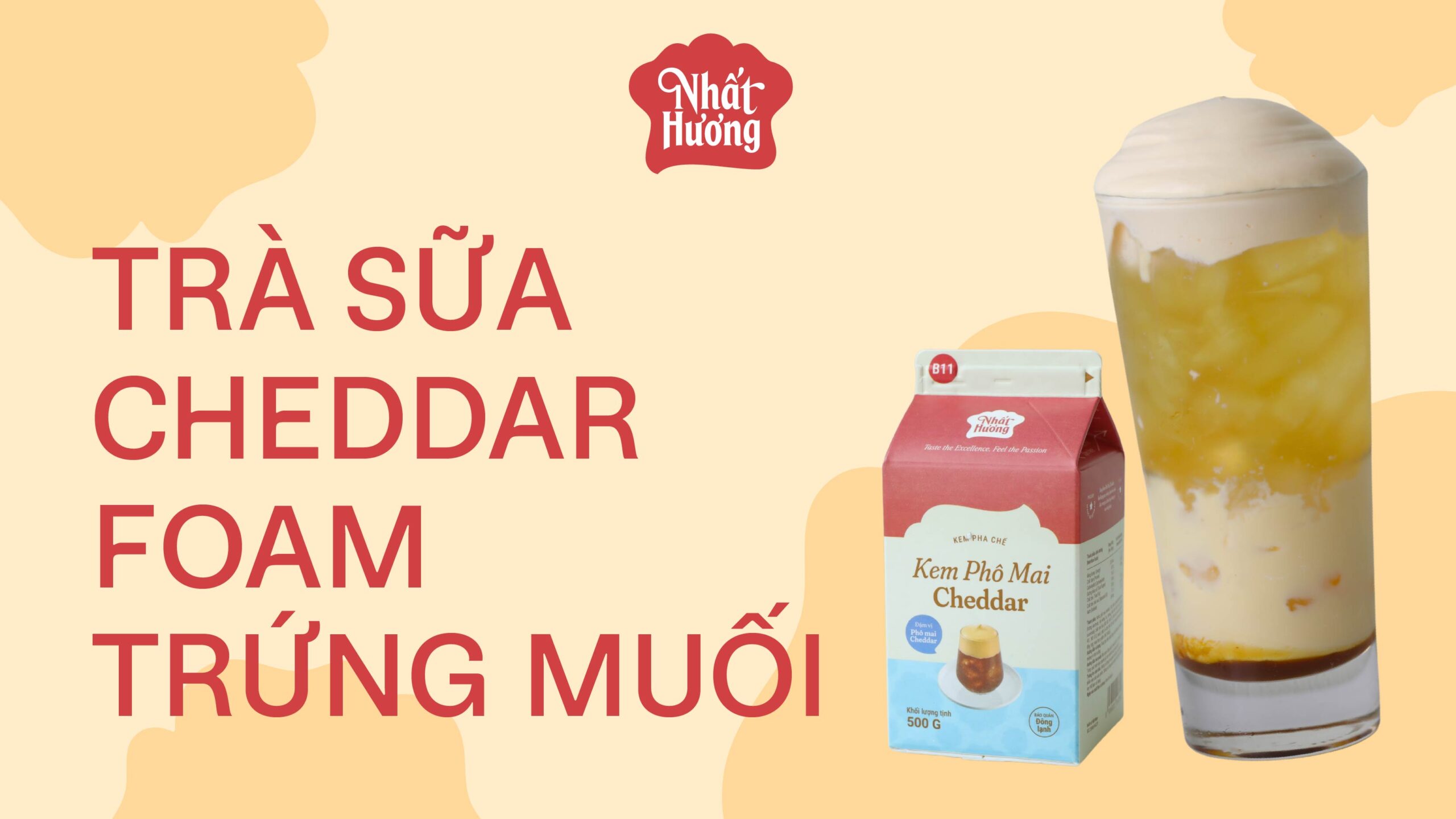 Công thức Trà Sữa Cheddar Foam Trứng Muối