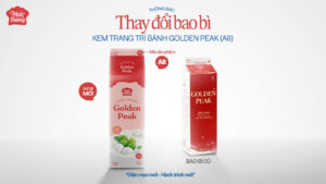 THÔNG BÁO: THAY ĐỔI BAO BÌ SẢN PHẨM KEM TRANG TRÍ BÁNH GOLDEN PEAK NHẤT HƯƠNG (A8)