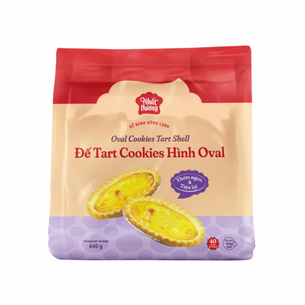 Đế Tart Cookies Hình Oval Nhất Hương (640 g – 40 cái)