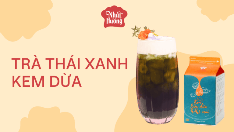 Trà Thái Xanh Kem Dừa