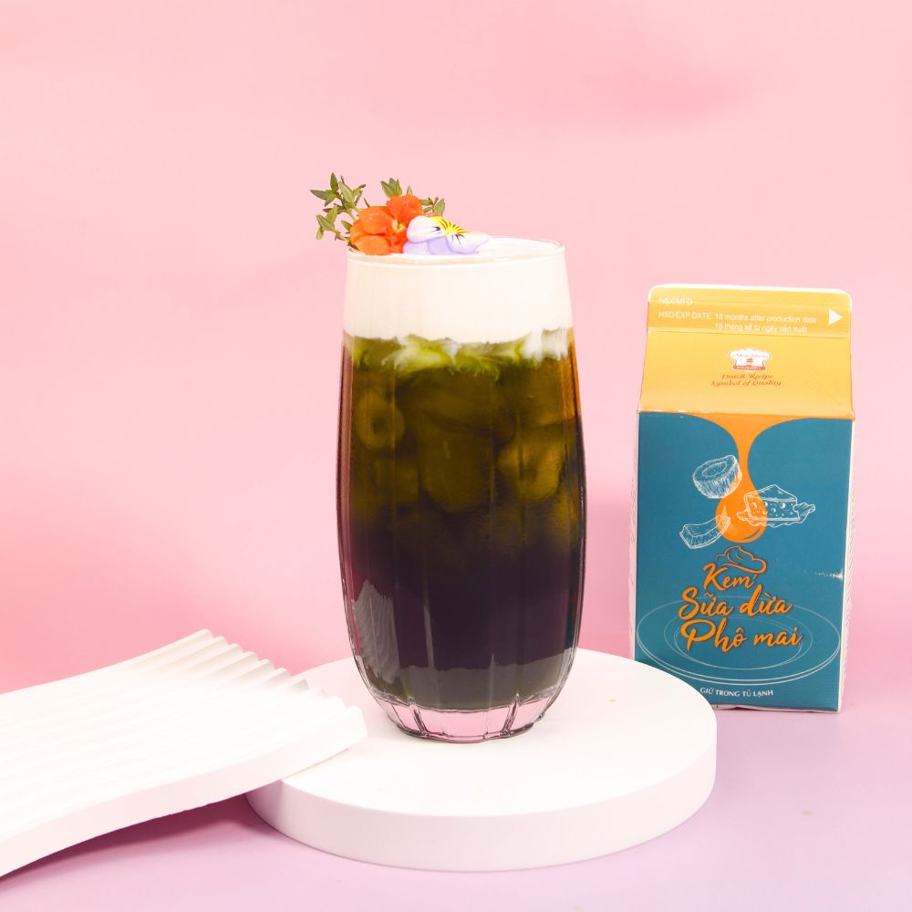 Trà Thái Xanh Kem Dừa
