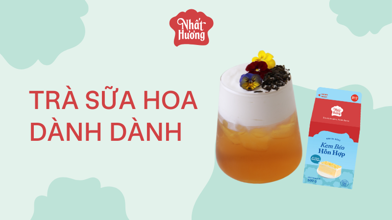 Trà sữa hoa dành dành