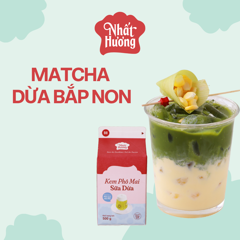Matcha Dừa Bắp Non