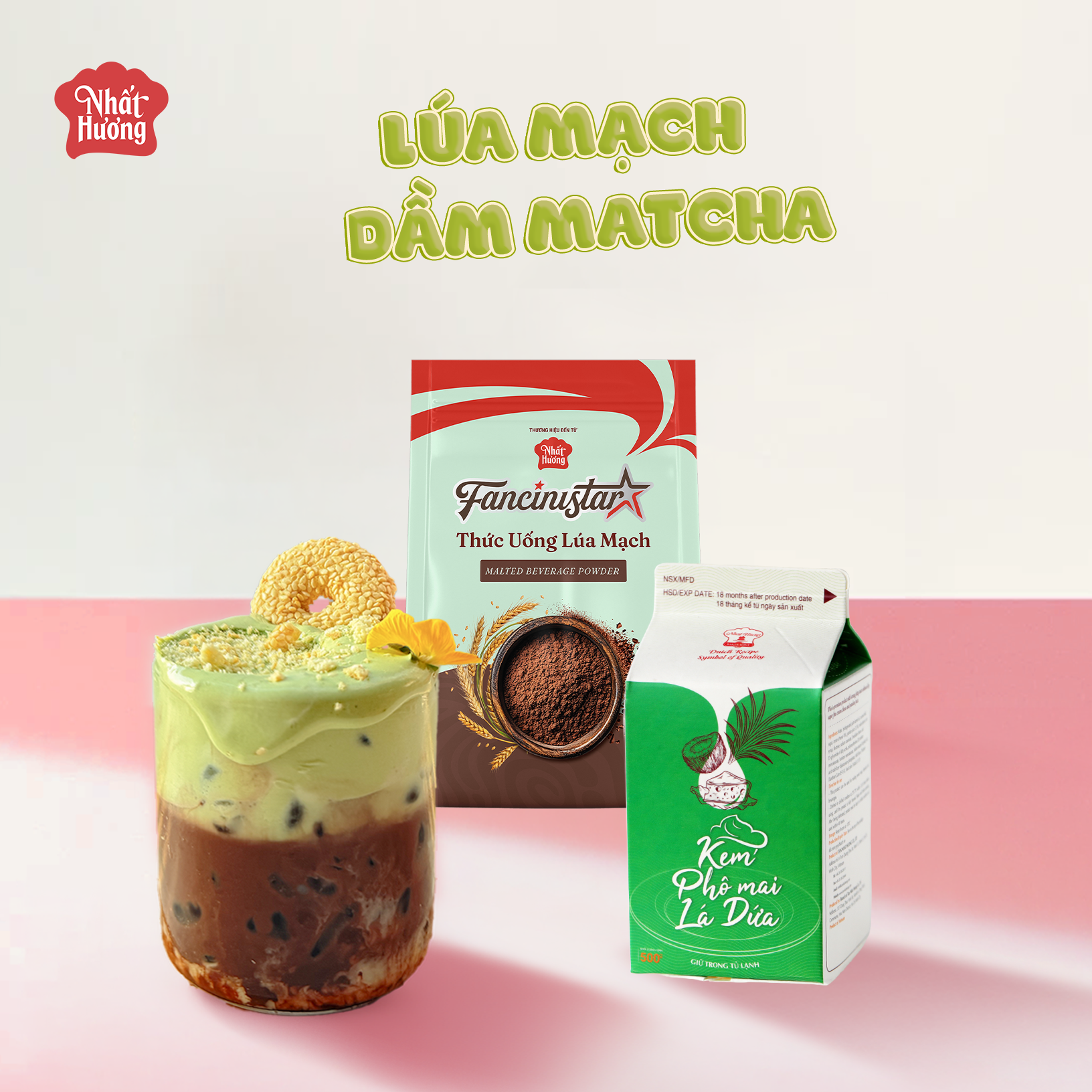 MATCHA CLUB - TINH HOA HỘI TỤ 3 Lúa Mạch Dầm Kem Matcha