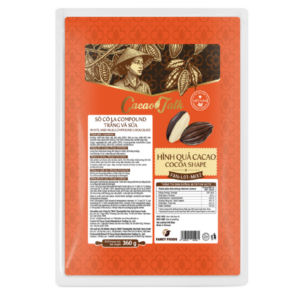 Sô Cô La Compound Trắng Và Sữa Hình Quả Cacao FAN-L01-MIX2 Cacao Talk (360 g)