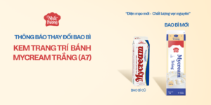 THÔNG BÁO: THAY ĐỔI BAO BÌ SẢN PHẨM KEM TRANG TRÍ BÁNH MYCREAM TRẮNG NHẤT HƯƠNG