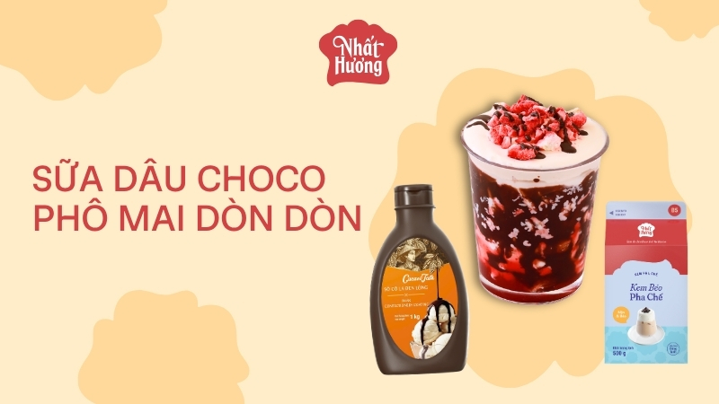 Sữa Dâu Choco Phô Mai Dòn Dòn