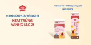 THAY ĐỔI BAO BÌ SẢN PHẨM KEM TRỨNG VANI NHẤT HƯƠNG