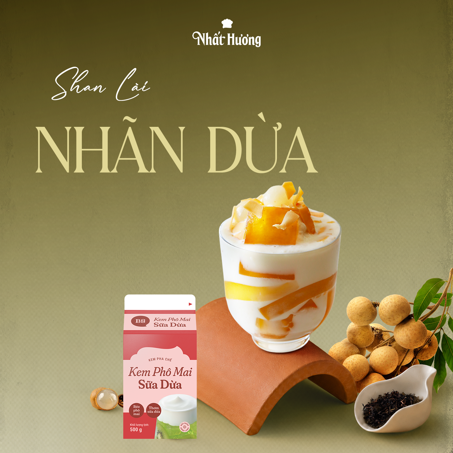 Bắt Trend Nhãn Dừa: Bộ Công Thức Đồ Uống "Đốt Cháy" Doanh Thu Mùa Hè 1 Shan Lài Nhãn Dừa