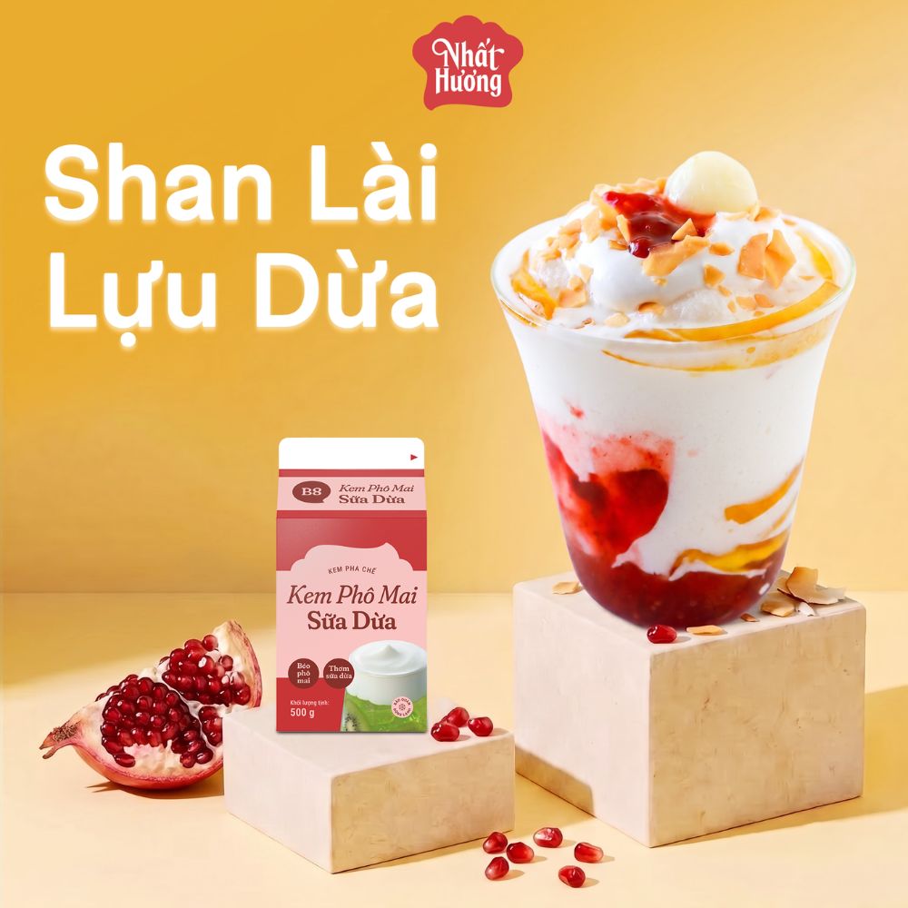 Bộ đôi Shan Lài Vải Dừa và Shan Lài Lựu Dừa thơm béo, bắt mắt 2 Shan Lài Lựu Dừa