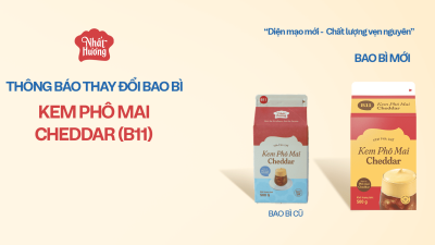 THAY ĐỔI BAO BÌ SẢN PHẨM KEM PHÔ MAI CHEDDAR