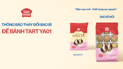 THÔNG BÁO: THAY ĐỔI BAO BÌ SẢN PHẨM ĐẾ BÁNH TART YA01 NHẤT HƯƠNG