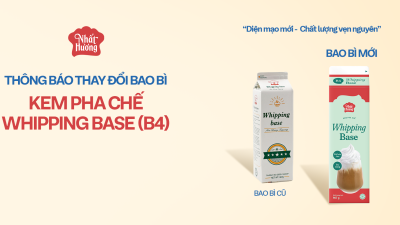 THAY ĐỔI BAO BÌ SẢN PHẨM KEM PHA CHẾ WHIPPING BASE