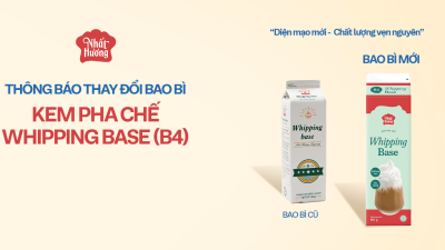 THAY ĐỔI BAO BÌ SẢN PHẨM KEM PHA CHẾ WHIPPING BASE