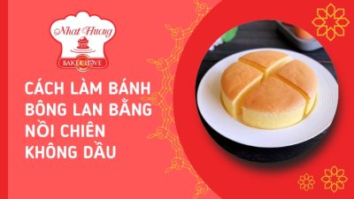 bánh bông lan nướng bằng nồi chiên không dầu