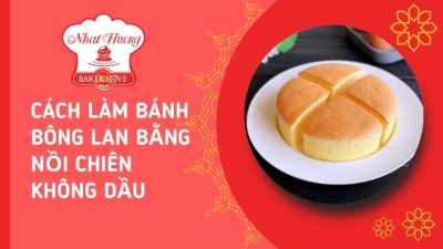 bánh bông lan nướng bằng nồi chiên không dầu
