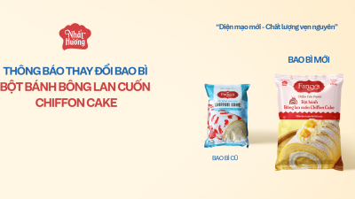 Thay đổi bao bì sản phẩm Bột Bánh Bông Lan Cuốn Chiffon Cake Fancy’s