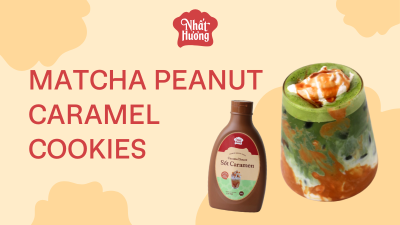 Matcha Peanut Caramel Cookies