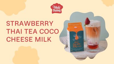 Strawberry Thai Tea Coco Cheese Milk