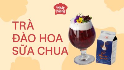 Cách pha chế Trà Đào Hoa Sữa Chua