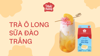 Trà Ô Long Sữa Đào Trắng