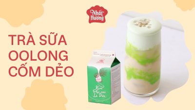 Trà sữa oolong cốm dẻo